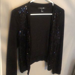 Sequin front cardigan